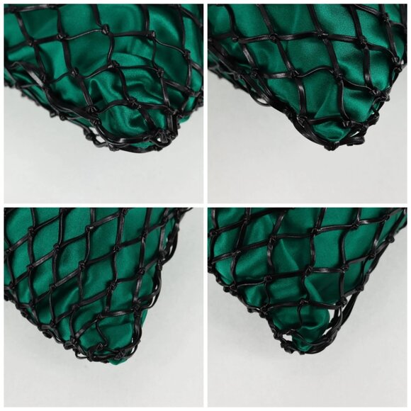 PRADA Chain Shoulder Bag Satin Green Auth - Picture 16 of 16